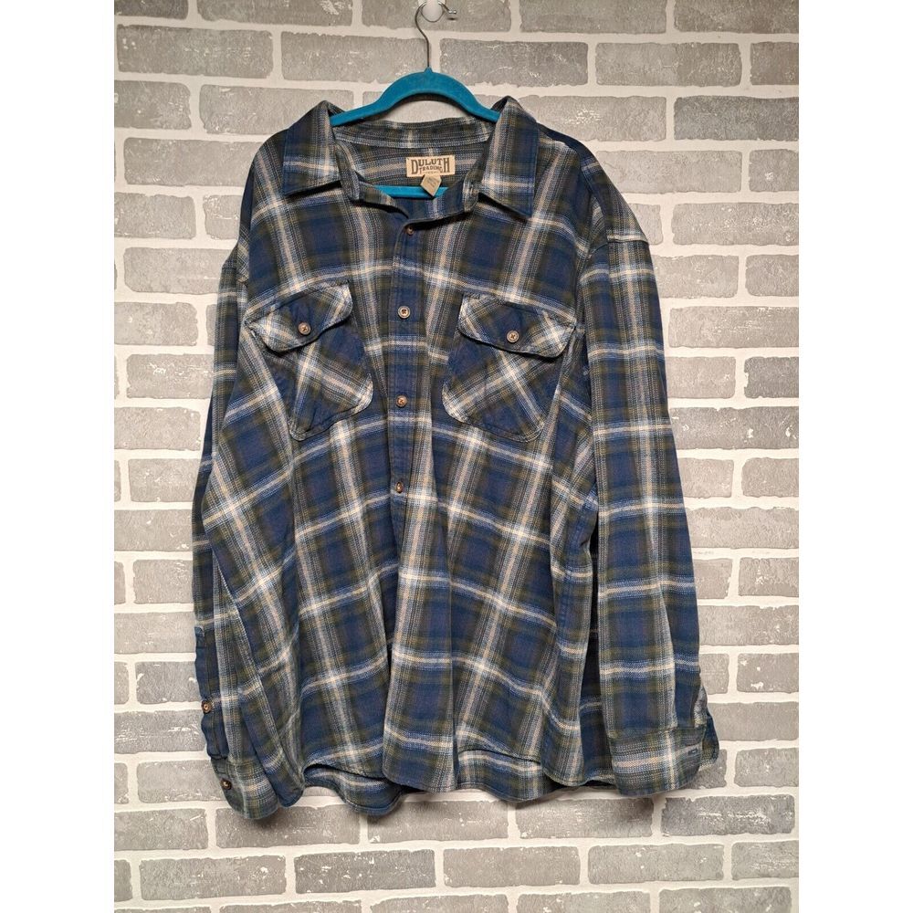 Duluth Mens Plaid Cotton Western Rodeo Long Sleeve Button-Up‎ Shirt Size 3XL